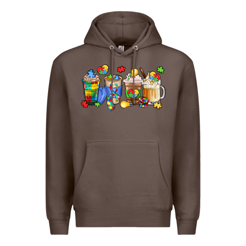Image Title Puzzlethemed Beverages And Accessories Premium Hoodie by LillyAllenDesigns | Teevron