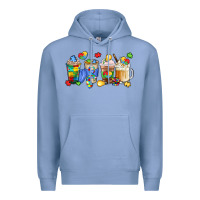 Colony Blue image title puzzlethemed beverages and accessories Premium Hoodie - LillyAllenDesigns