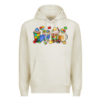 Oatmeal Heather image title puzzlethemed beverages and accessories Premium Hoodie - LillyAllenDesigns