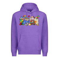 Purple image title puzzlethemed beverages and accessories Premium Hoodie - LillyAllenDesigns