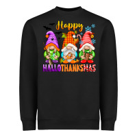 Black happy hallothanksmas gnomes Heavyweight Sweatshirt - texasbilliewilder