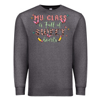 Charcoal Heather my class is full of sweet hearts Premium Sweatshirt - MaliasSmallBusiness