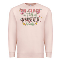 Pale Pink my class is full of sweet hearts Premium Sweatshirt - MaliasSmallBusiness