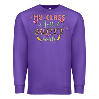 Purple my class is full of sweet hearts Premium Sweatshirt - MaliasSmallBusiness
