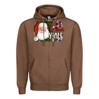 Chestnut santa merry christmas y'all Zipper Hoodie - AdoDesignShop