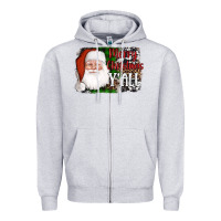 Heather Grey santa merry christmas y'all Zipper Hoodie - AdoDesignShop