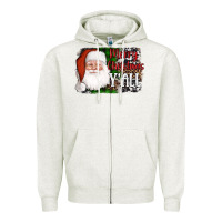 Oatmeal Heather santa merry christmas y'all Zipper Hoodie - AdoDesignShop