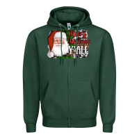 Sports Green santa merry christmas y'all Zipper Hoodie - AdoDesignShop
