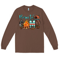 Chestnut born to camp Long Sleeve Tee - JahusDesignShop