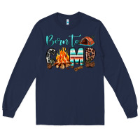 Navy born to camp Long Sleeve Tee - JahusDesignShop