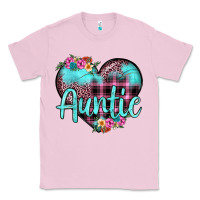 Bubblegum Pink auntie leopard turquoise heart Classic Tee - JahusDesignShop