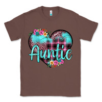 Chestnut auntie leopard turquoise heart Classic Tee - JahusDesignShop