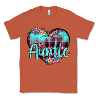 Copper auntie leopard turquoise heart Classic Tee - JahusDesignShop