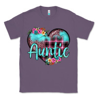 Lavender auntie leopard turquoise heart Classic Tee - JahusDesignShop