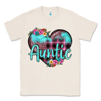 Natural auntie leopard turquoise heart Classic Tee - JahusDesignShop