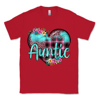 Red auntie leopard turquoise heart Classic Tee - JahusDesignShop