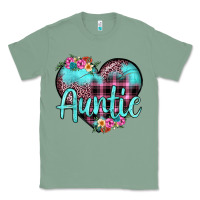 Sage auntie leopard turquoise heart Classic Tee - JahusDesignShop