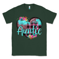 Sports Green auntie leopard turquoise heart Classic Tee - JahusDesignShop
