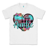 White auntie leopard turquoise heart Classic Tee - JahusDesignShop