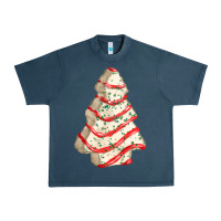 Midnight Navy white christmas cake Urban Heavy Tee - FaDigitalArtStudio