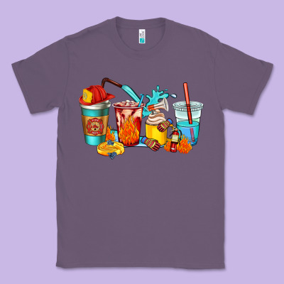 Firefighter Coffee Cups Classic Tee Designed By Adodesignshop