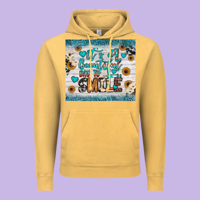 It’s A Beautiful Day To Smile Vintage Hoodie Designed By Jahusdesignshop