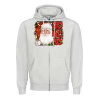 Dove Grey christmas ho ho ho santa clause Zipper Hoodie - AdoDesignShop