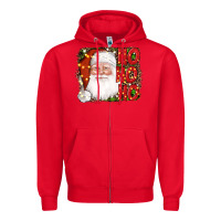Christmas Ho Ho Ho Santa Clause Zipper Hoodie | Teevron