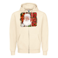 Sandshell christmas ho ho ho santa clause Zipper Hoodie - AdoDesignShop