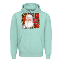 Seafoam christmas ho ho ho santa clause Zipper Hoodie - AdoDesignShop