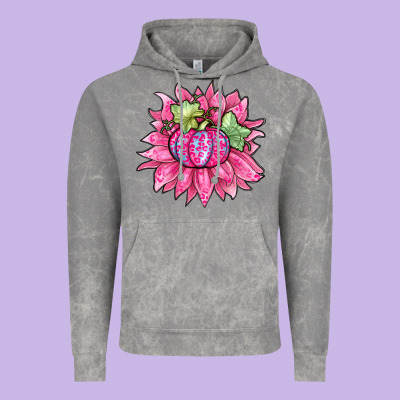 Sunflower Pumpkin Breast Cancer Vintage Hoodie Designed By Zillion Design Studio