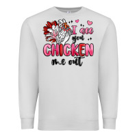 Dove Grey i see you chicken out Premium Sweatshirt - MaliasSmallBusiness