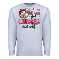 Heather Grey i see you chicken out Premium Sweatshirt - MaliasSmallBusiness