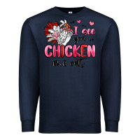 Navy i see you chicken out Premium Sweatshirt - MaliasSmallBusiness