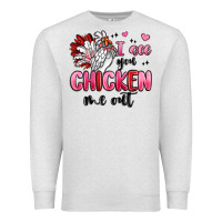 Oatmeal Heather i see you chicken out Premium Sweatshirt - MaliasSmallBusiness