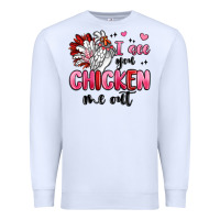 White i see you chicken out Premium Sweatshirt - MaliasSmallBusiness