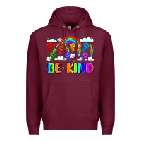 Burgundy name celebrate kindness and diversity Premium Hoodie - LillyAllenDesigns
