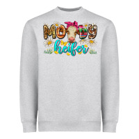 Heather Grey moody heifer Heavyweight Sweatshirt - Zillion Design Studio