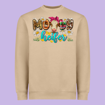 Moody Heifer Heavyweight Sweatshirt Designed By Zillion Design Studio