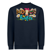 Navy moody heifer Heavyweight Sweatshirt - Zillion Design Studio