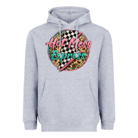 Heather Grey hot mess express Heavyweight Hoodie - MaliasSmallBusiness