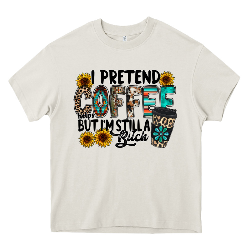 I Pretend Coffee Heavy Core Tee by RacoonDesign | Teevron