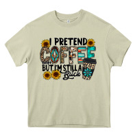 Mossy i pretend coffee Heavy Core Tee - RacoonDesign