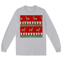 Moon Dust christmas deer and ornaments seamless pattern Long Sleeve Tee - BundleAndBundleShop