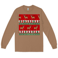 Toasted Coconut christmas deer and ornaments seamless pattern Long Sleeve Tee - BundleAndBundleShop