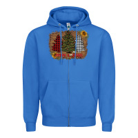 True Royal merry and bright with tree's Zipper Hoodie - AdoDesignShop