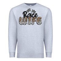 Heather Grey race wife Premium Sweatshirt - MaliasSmallBusiness