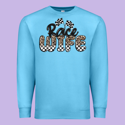 Race Wife Premium Sweatshirt Designed By Maliassmallbusiness