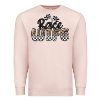 Pale Pink race wife Premium Sweatshirt - MaliasSmallBusiness