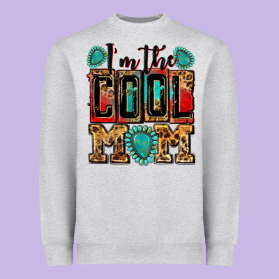 I'm The Cool Mom Heavyweight Sweatshirt Designed By Zillion Design Studio